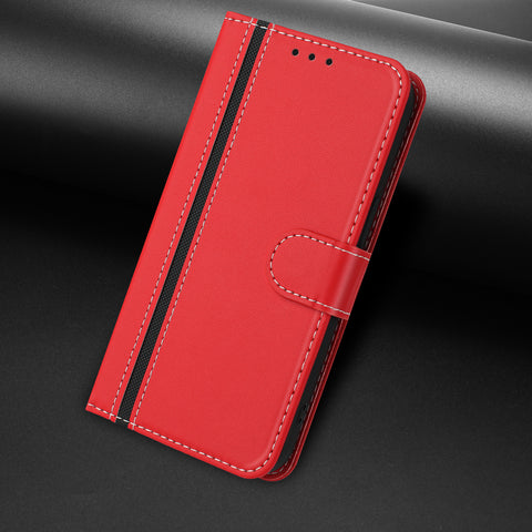 For Xiaomi 14T Pro Phone Cases Wallet Stand Color Splicing Leather Cover with Magnetic Clasp