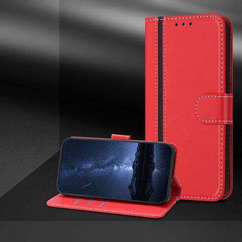For Xiaomi 14T Pro Phone Cases Wallet Stand Color Splicing Leather Cover with Magnetic Clasp