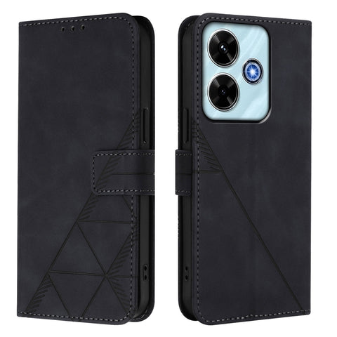 For Xiaomi Redmi 13 4G / Xiaomi Poco M6 5G / Xiaomi Poco M6 Plus 5G / Xiaomi Redmi 13x 4G Leather Case with Hand Strap Wallet Stand Phone Cover