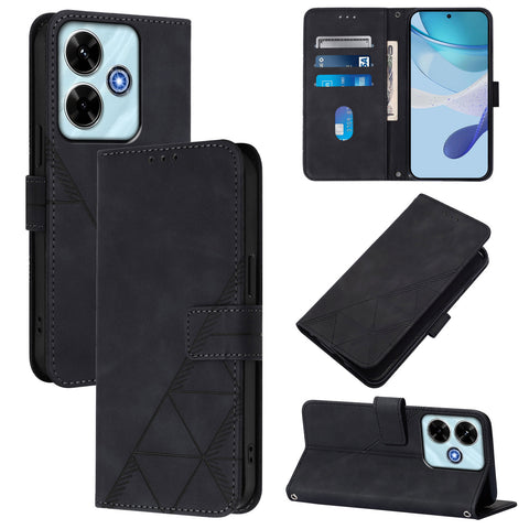 For Xiaomi Redmi 13 4G / Xiaomi Poco M6 5G / Xiaomi Poco M6 Plus 5G / Xiaomi Redmi 13x 4G Leather Case with Hand Strap Wallet Stand Phone Cover