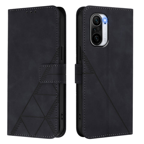For Xiaomi Poco F3 Leather Case with Hand Strap Wallet Stand Phone Cover