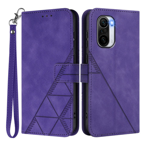 For Xiaomi Poco F3 Leather Case with Hand Strap Wallet Stand Phone Cover
