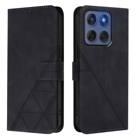 For Motorola Edge (2025) 5G / Motorola Edge 60 Fusion 5G Leather Case with Hand Strap Wallet Stand Phone Cover