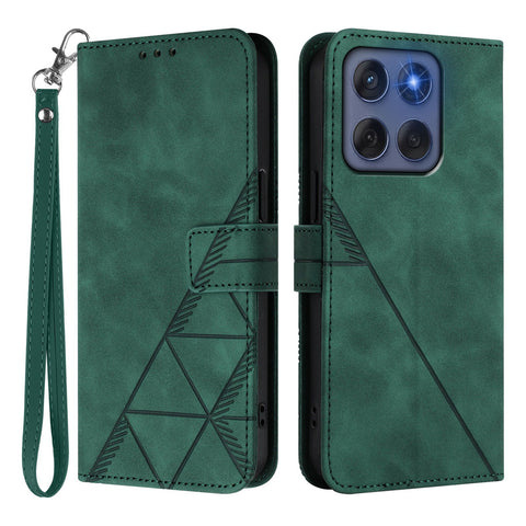 For Motorola Edge (2025) 5G / Motorola Edge 60 Fusion 5G Leather Case with Hand Strap Wallet Stand Phone Cover