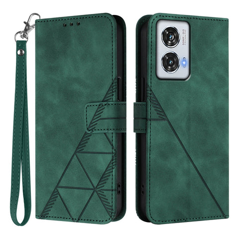 For Motorola Moto G85 5G / Motorola Edge 50 Fusion 5G Leather Case with Hand Strap Wallet Stand Phone Cover