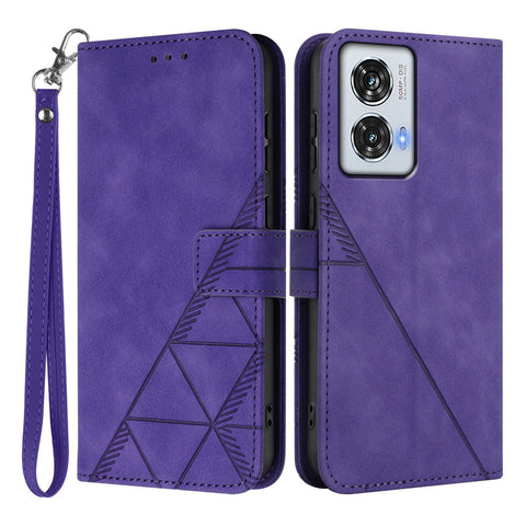 For Motorola Moto G85 5G / Motorola Edge 50 Fusion 5G Leather Case with Hand Strap Wallet Stand Phone Cover
