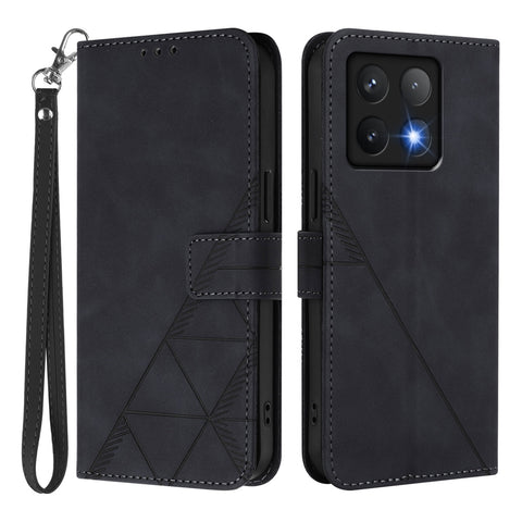 For Xiaomi 14T Pro Leather Case with Hand Strap Wallet Stand Phone Cover