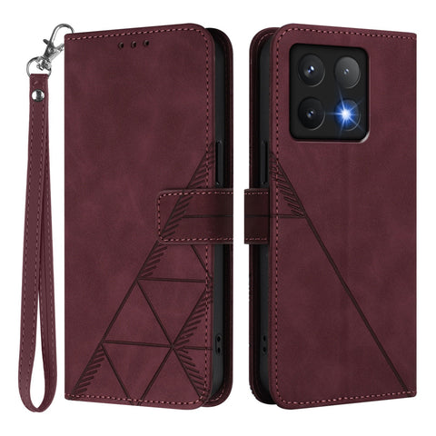 For Xiaomi 14T Pro Leather Case with Hand Strap Wallet Stand Phone Cover