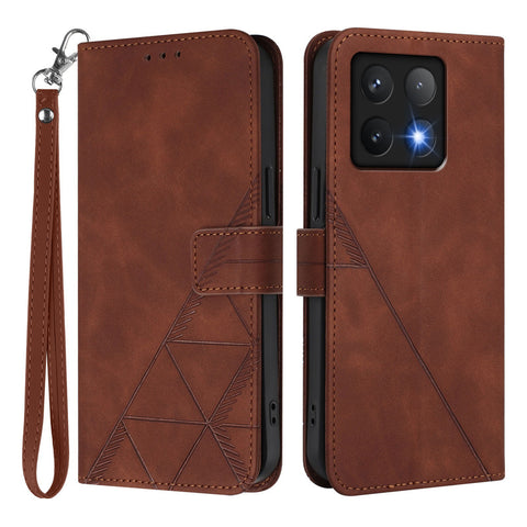 For Xiaomi 14T Pro Leather Case with Hand Strap Wallet Stand Phone Cover