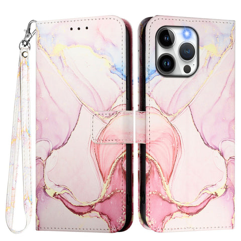 For Motorola Moto G85 5G / Motorola Edge 50 Fusion 5G Case with Strap Marble Pattern Leather Phone Cover Card Holder