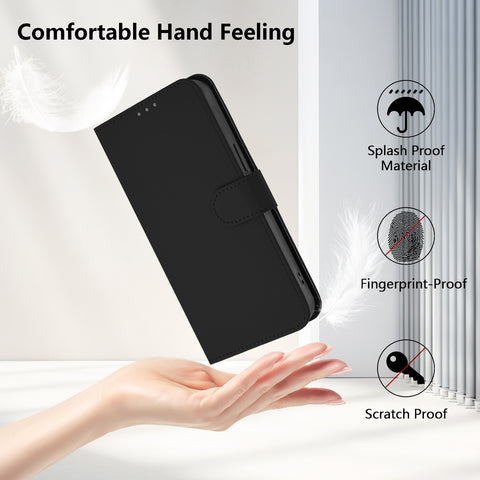 For Samsung Galaxy M16 5G / Galaxy F16 5G Case Solid Color Wallet Leather Phone Cover with Strap