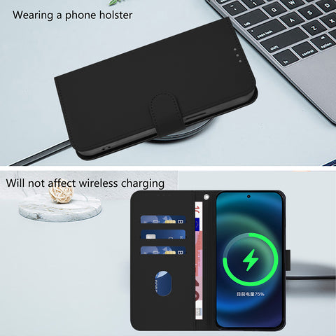 For Samsung Galaxy M16 5G / Galaxy F16 5G Case Solid Color Wallet Leather Phone Cover with Strap