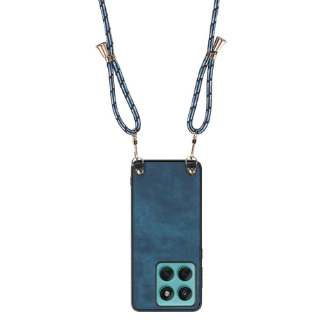 For Motorola Edge 60 Fusion 5G Retro Leather Phone Back Cover with Adjustable Strap