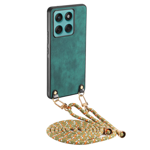 For Motorola Edge 60 Fusion 5G Retro Leather Phone Back Cover with Adjustable Strap
