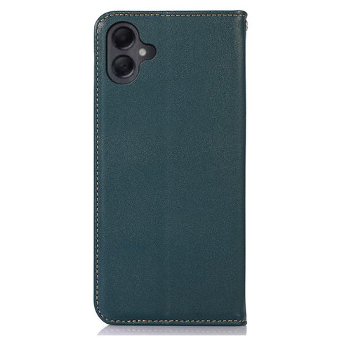 KHAZNEH For Samsung Galaxy A07 4G / A06 4G / A06 5G Case Wallet Genuine Cow Leather Phone Cover Nappa Texture