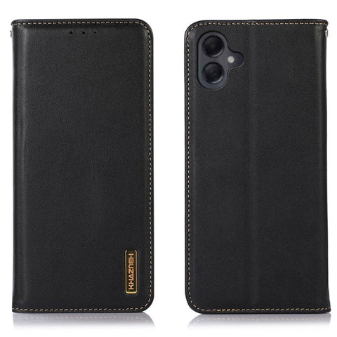 KHAZNEH For Samsung Galaxy A07 4G / A06 4G / A06 5G Case Wallet Genuine Cow Leather Phone Cover Nappa Texture
