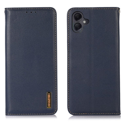 KHAZNEH For Samsung Galaxy A07 4G / A06 4G / A06 5G Case Wallet Genuine Cow Leather Phone Cover Nappa Texture