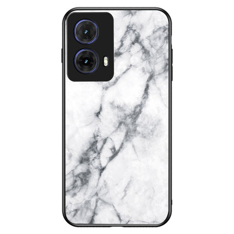 For Motorola Moto G85 5G / S50 Neo 5G Case Marble Pattern Tempered Glass + PC + TPU Protective Phone Cover
