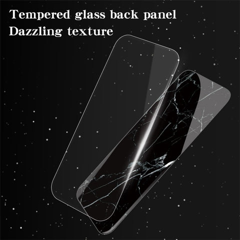 For Motorola Moto G85 5G / S50 Neo 5G Case Marble Pattern Tempered Glass + PC + TPU Protective Phone Cover