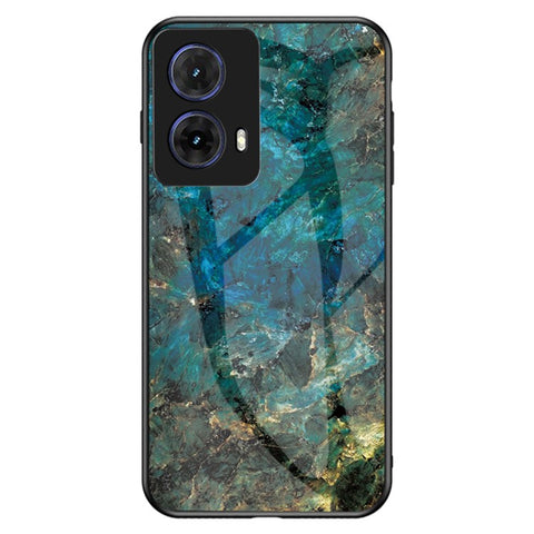 For Motorola Moto G85 5G / S50 Neo 5G Case Marble Pattern Tempered Glass + PC + TPU Protective Phone Cover