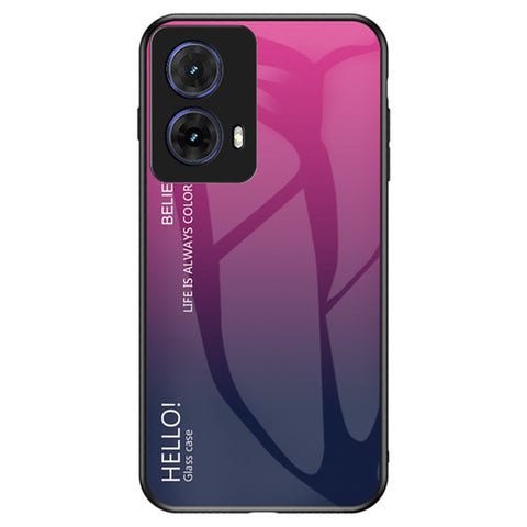 For Motorola Moto G85 5G / S50 Neo 5G Case Anti-Scratch Tempered Glass + PC + TPU Phone Cover