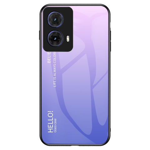 For Motorola Moto G85 5G / S50 Neo 5G Case Anti-Scratch Tempered Glass + PC + TPU Phone Cover