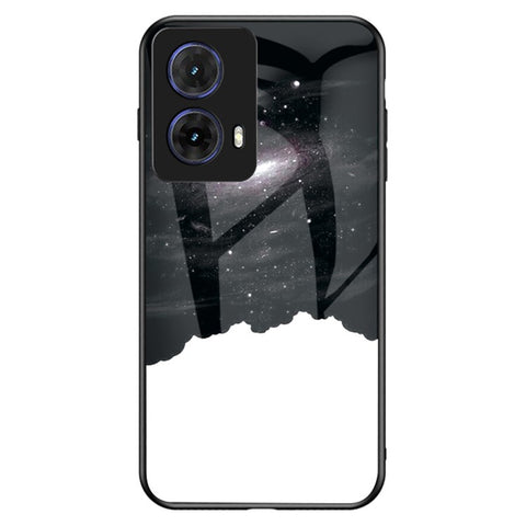 For Motorola Moto G85 5G / S50 Neo 5G Case Starry Sky Pattern Tempered Glass Phone Cover