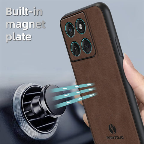 ANNYOJO For Motorola Edge 60 Fusion 5G / Edge 60 5G Case PU Leather + PC + TPU Anti Drop Phone Back Cover