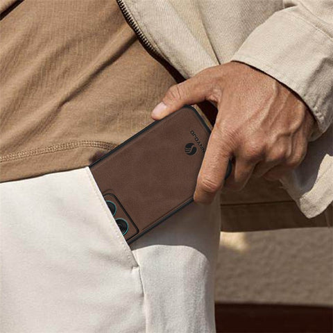 ANNYOJO For Motorola Edge 60 Fusion 5G / Edge 60 5G Case PU Leather + PC + TPU Anti Drop Phone Back Cover