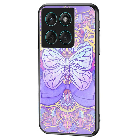 For Motorola Edge 60 Fusion 5G / Edge 60 5G Case Butterfly Pattern TPU + Tempered Glass Protective Phone Cover