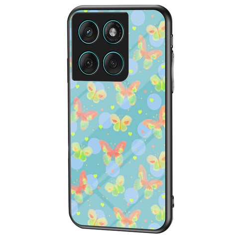 For Motorola Edge 60 Fusion 5G / Edge 60 5G Case Butterfly Pattern TPU + Tempered Glass Protective Phone Cover
