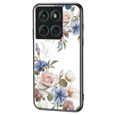 For Motorola Edge 60 Fusion 5G / Edge 60 5G Case Floral Pattern TPU + Tempered Glass Protective Phone Cover
