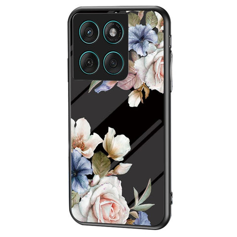For Motorola Edge 60 Fusion 5G / Edge 60 5G Case Floral Pattern TPU + Tempered Glass Protective Phone Cover