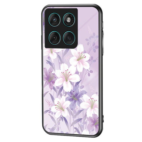 For Motorola Edge 60 Fusion 5G / Edge 60 5G Case Floral Pattern TPU + Tempered Glass Protective Phone Cover