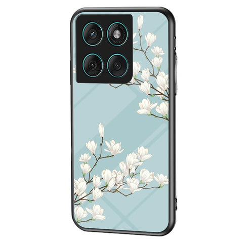 For Motorola Edge 60 Fusion 5G / Edge 60 5G Case Floral Pattern TPU + Tempered Glass Protective Phone Cover