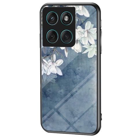 For Motorola Edge 60 Fusion 5G / Edge 60 5G Case Floral Pattern TPU + Tempered Glass Protective Phone Cover