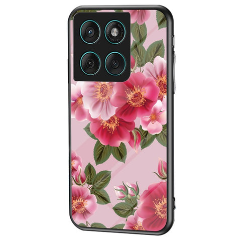 For Motorola Edge 60 Fusion 5G / Edge 60 5G Case Floral Pattern TPU + Tempered Glass Protective Phone Cover