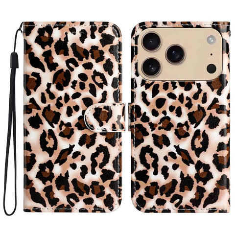 For iPhone 17 Pro Max Wallet Case Printed Pattern Design Leather Phone Cover