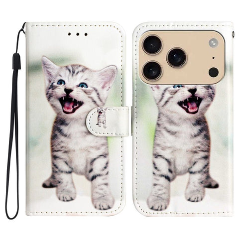 For iPhone 17 Pro Max Wallet Case Printed Pattern Design Leather Phone Cover