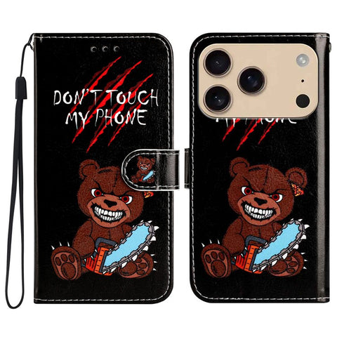 For iPhone 17 Pro Max Wallet Case Printed Pattern Design Leather Phone Cover
