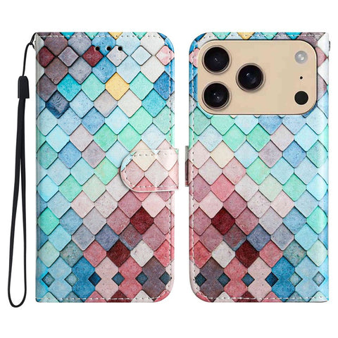 For iPhone 17 Pro Max Wallet Case Printed Pattern Design Leather Phone Cover