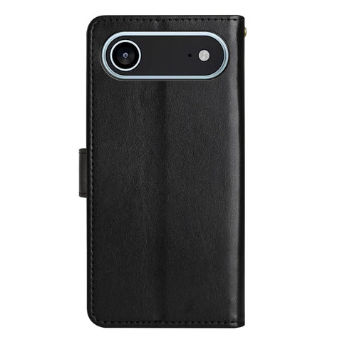For iPhone Air Leather Wallet Case Butterfly Flower Imprinted Phone Cover with Strap