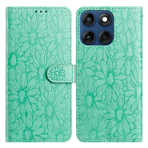 Leather Case for Motorola Edge 60 5G / 60 Fusion 5G / 60s 5G Daisy Imprint Wallet Stand Phone Protective Cover