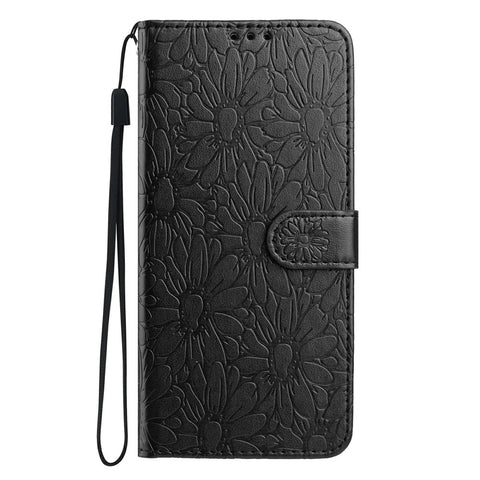 For iPhone 17 Leather Case Daisy Imprint Wallet Stand Phone Protective Cover