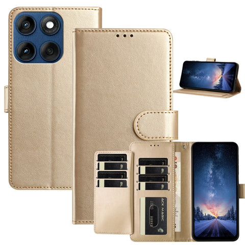 Wallet Phone Case for Motorola Edge 60 5G  /  Edge 60 Fusion 5G  /  Edge 60s 5G Stand PU Leather Folio Flip Cover with 8 Card Slot