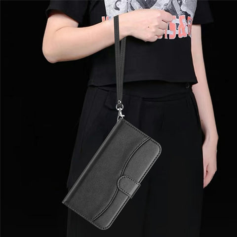 Stand Case for Motorola Edge 60 5G / 60 Fusion 5G / 60s 5G PU Leather Wallet Phone Cover S Shape Stitching Design with Strap