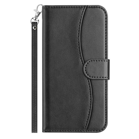 Stand Case for Motorola Edge 60 5G / 60 Fusion 5G / 60s 5G PU Leather Wallet Phone Cover S Shape Stitching Design with Strap