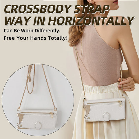 For Samsung Galaxy F06 5G Leather Case Wallet Stand Cover Irregular Tail Style with Chain Strap