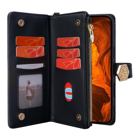 For Samsung Galaxy F06 5G Case Cross Texture PU Leather+TPU Wallet Phone Cover with Strap