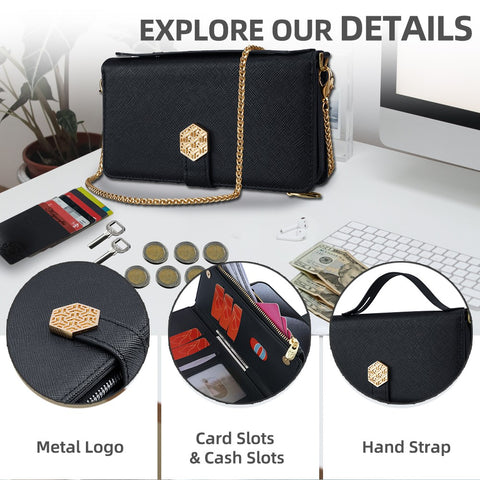 For Samsung Galaxy F06 5G Case Cross Texture PU Leather+TPU Wallet Phone Cover with Strap